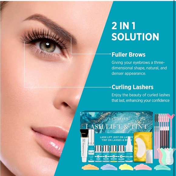 Lash Lift Kit Eyelash Lift & Tint Brow Lamination Natural Lash Curling Salon DIY - Picture 4 of 15